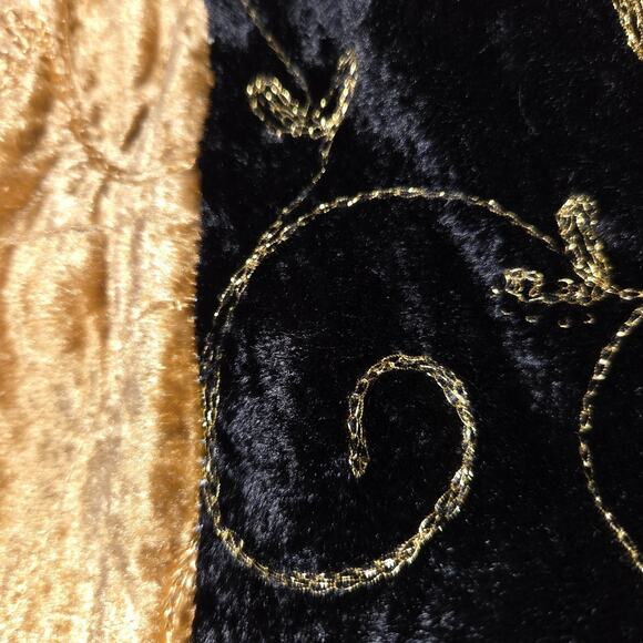 Marisol Patchwork Velour Jacket Top PLUS Sz 2X Embroidered *FLAW Boho Hippie 90s - Picture 6 of 16